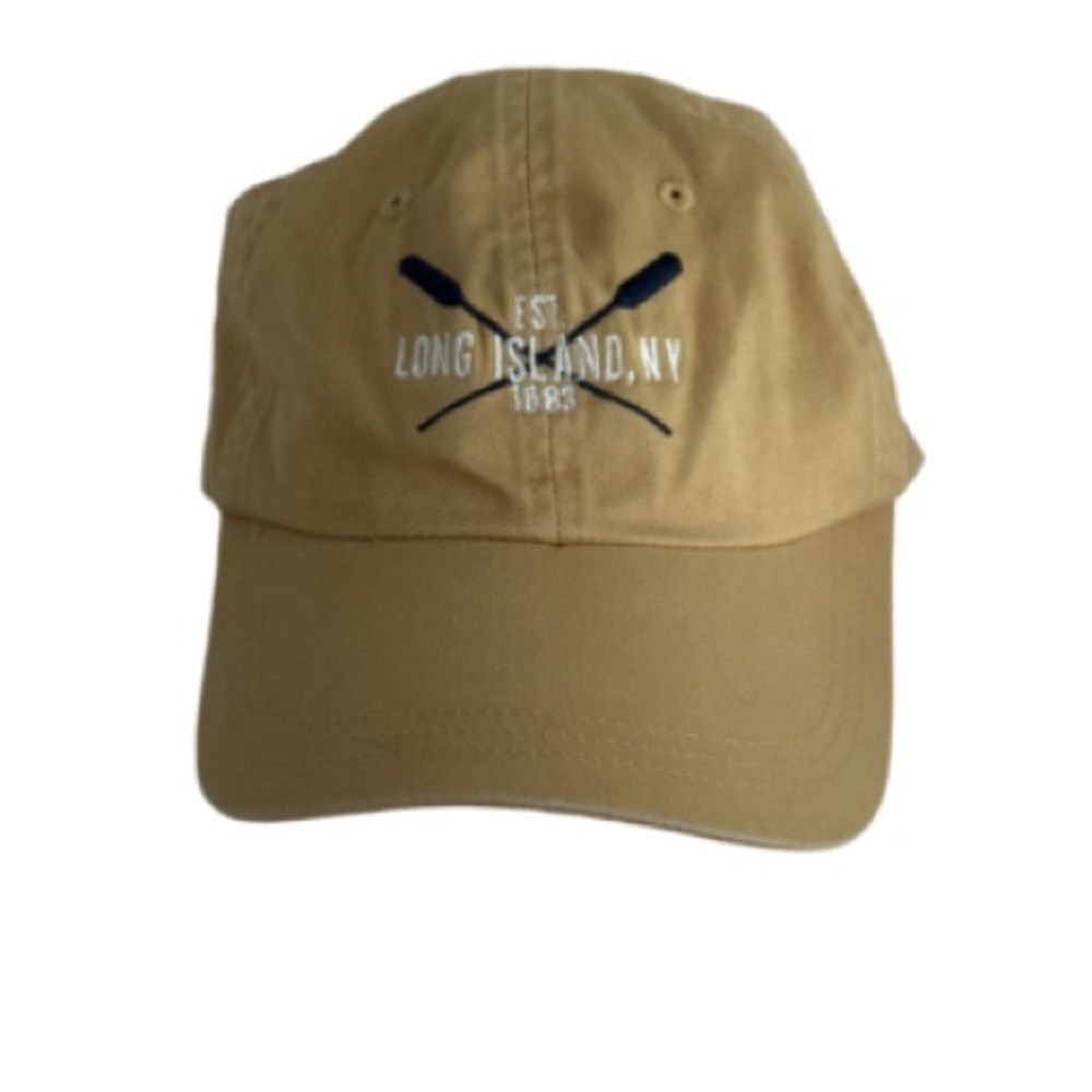 Long Islsnd Tan Baseball Cap with Embroidery